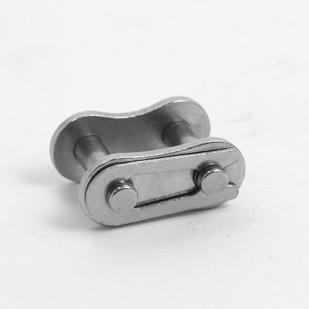 Precision ISO British Standard BS Roller Chain, Stainless Steel, 5/8-in. Pitch, Connecting Link